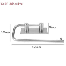 Load image into Gallery viewer, Stainless Steel Towel Shelf Wall-Mounted Bathroom Holder Adhesive Force Bathroom Shelf Pendant Toilet Roll Paper Hanging