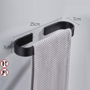 Space Aluminum Alloy Towel Holder Wall Mounted Hanger Organizer Waterproof Bathroom Kitchen Storage Rack Shelf Accessories