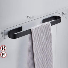 Load image into Gallery viewer, Space Aluminum Alloy Towel Holder Wall Mounted Hanger Organizer Waterproof Bathroom Kitchen Storage Rack Shelf Accessories